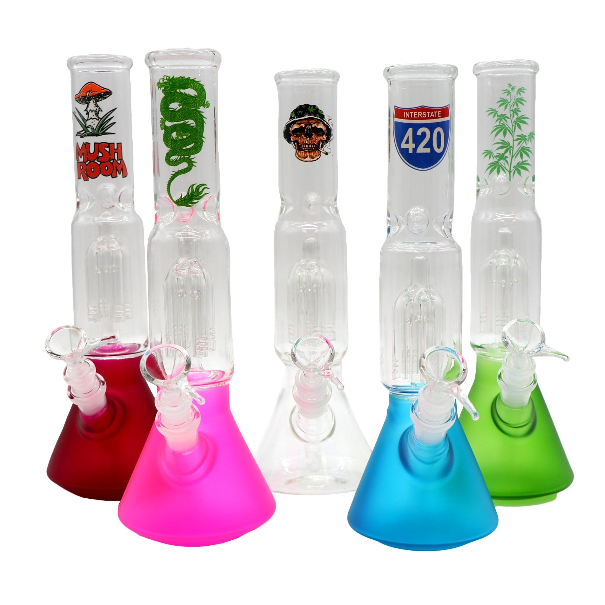 Infyniti 12" Beaker With Tree Perk - Assorted (GP1968AST) - SmokeTime