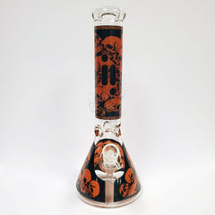 Infyniti 14" Beaker W/ Skull Design - Assorted Colors (GP1666AST) - SmokeTime