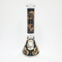 Infyniti 14" Beaker W/ Skull Design - Assorted Colors (GP1666AST) - SmokeTime