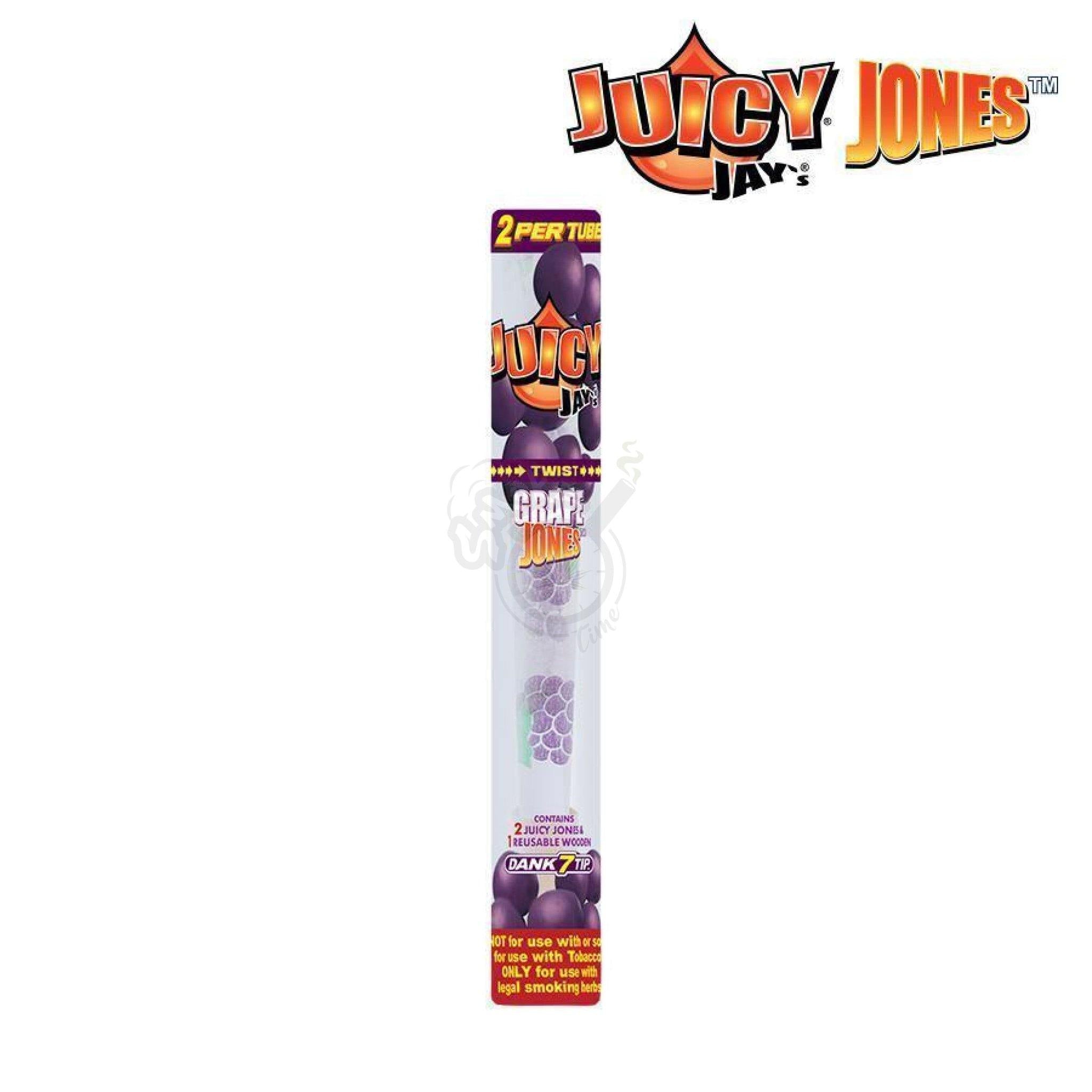 Juicy Jay's Pre-Rolled Cone 2pk w/ Dank 7 Tip - Grape Jones - SmokeTime