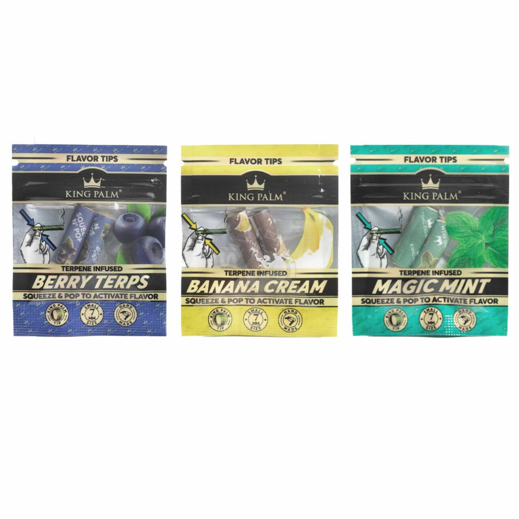 King Palm Terps Filters - Berry Terps, Banana Cream & Magic Mint - SmokeTime