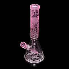 Milkyway Glass 15" Pink Bee Hive Beaker (MK-105) - SmokeTime