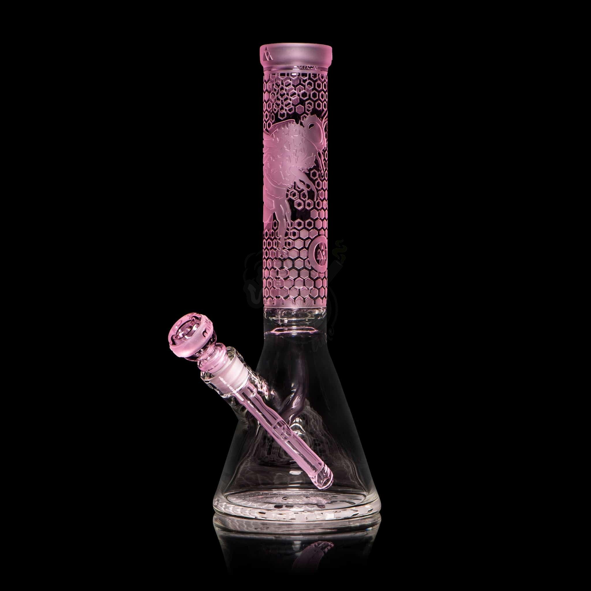 Milkyway Glass 15" Pink Bee Hive Beaker (MK-105) - SmokeTime