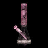Milkyway Glass 15" Pink Bee Hive Beaker (MK-105) - SmokeTime