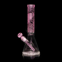 Milkyway Glass 15" Pink Bee Hive Beaker (MK-105) - SmokeTime
