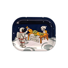 Moon Rocks Metal Rolling Tray Small - SmokeTime