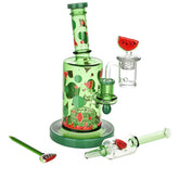 Pulsar Fruit Series Glow In The Dark Dab Rig Kit - 8" / 14mm F Watermelon Zkittles