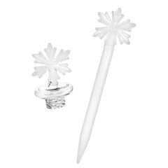 Pulsar Holidaze Series Glass Dab Rig Set - 8.25" / 14mm F / Snowflake