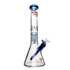 Red Eye Glass 15" 7mm Dual Chamber Beaker (REG085) - SmokeTime