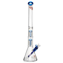 Red Eye Glass 24" 7mm Triple Chamber Beaker (REG087) - SmokeTime