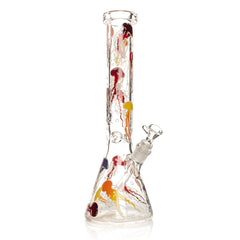 Red Eye Glass 15" 7mm Thick Jellyfish Glow-in-the-Dark Water Pipe