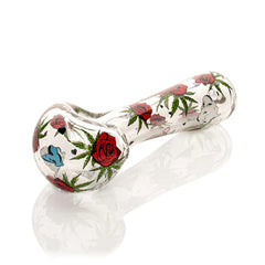 Red Eye Glass Roses and Weed Pipe 4.5