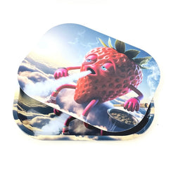 SMOKING STRAWBERRY TRAY WITH MAGNETIC COVER - SMALL