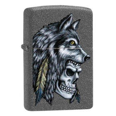 Zippo 29863 WOLF SKULL FEATHER - SmokeTime