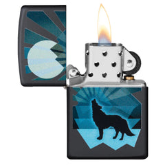 Zippo Wolf And Moon Design - SmokeTime
