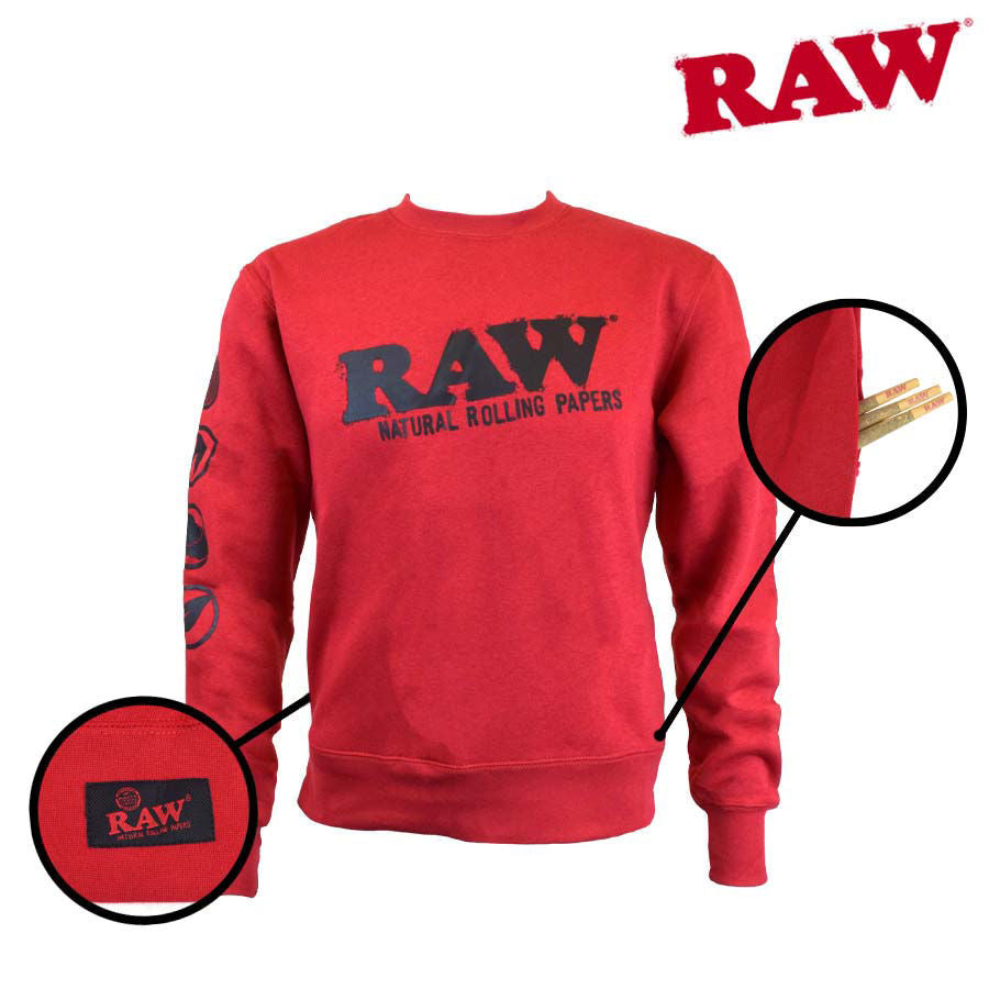 RPxRAW CREW NECK CORE RED SWEATSHIRT