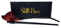 12.5" Volcano/Churchwarden Hybrid Bent and Straight Mouthpiece Shire Pipe pp123