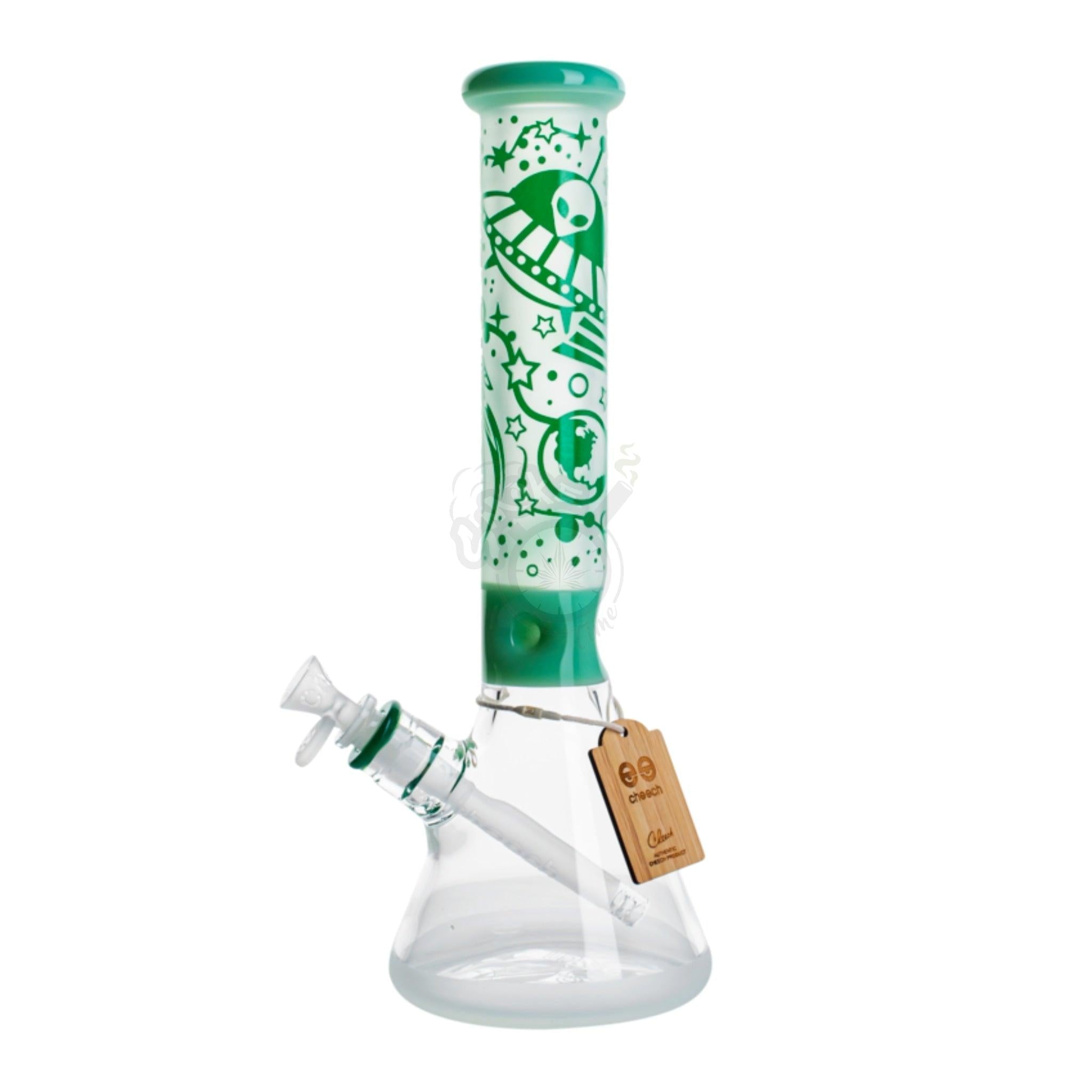 14" Cheech Spaceship Sandblast Beaker - SmokeTime