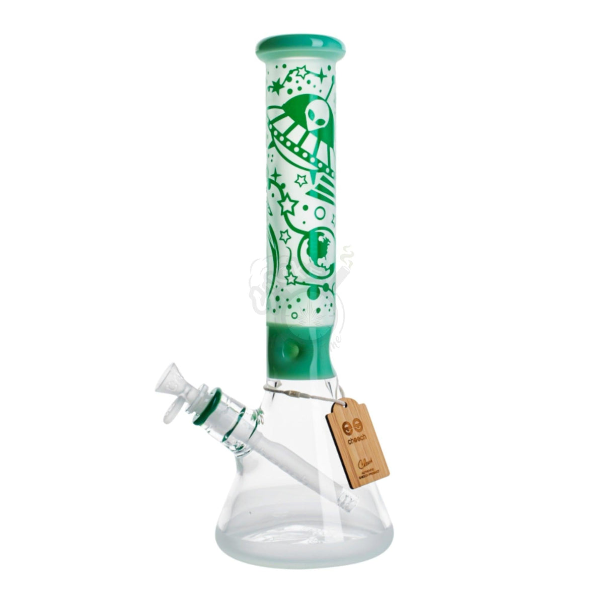 14" Cheech Spaceship Sandblast Beaker - SmokeTime