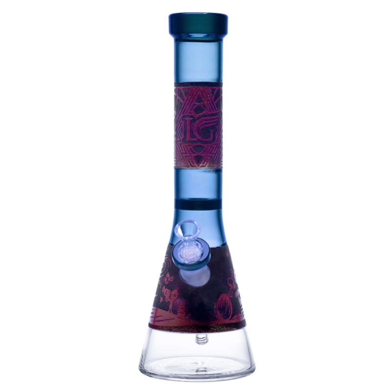 14" 5mm Legendary 3-Tone Lava Splash Beaker Bong