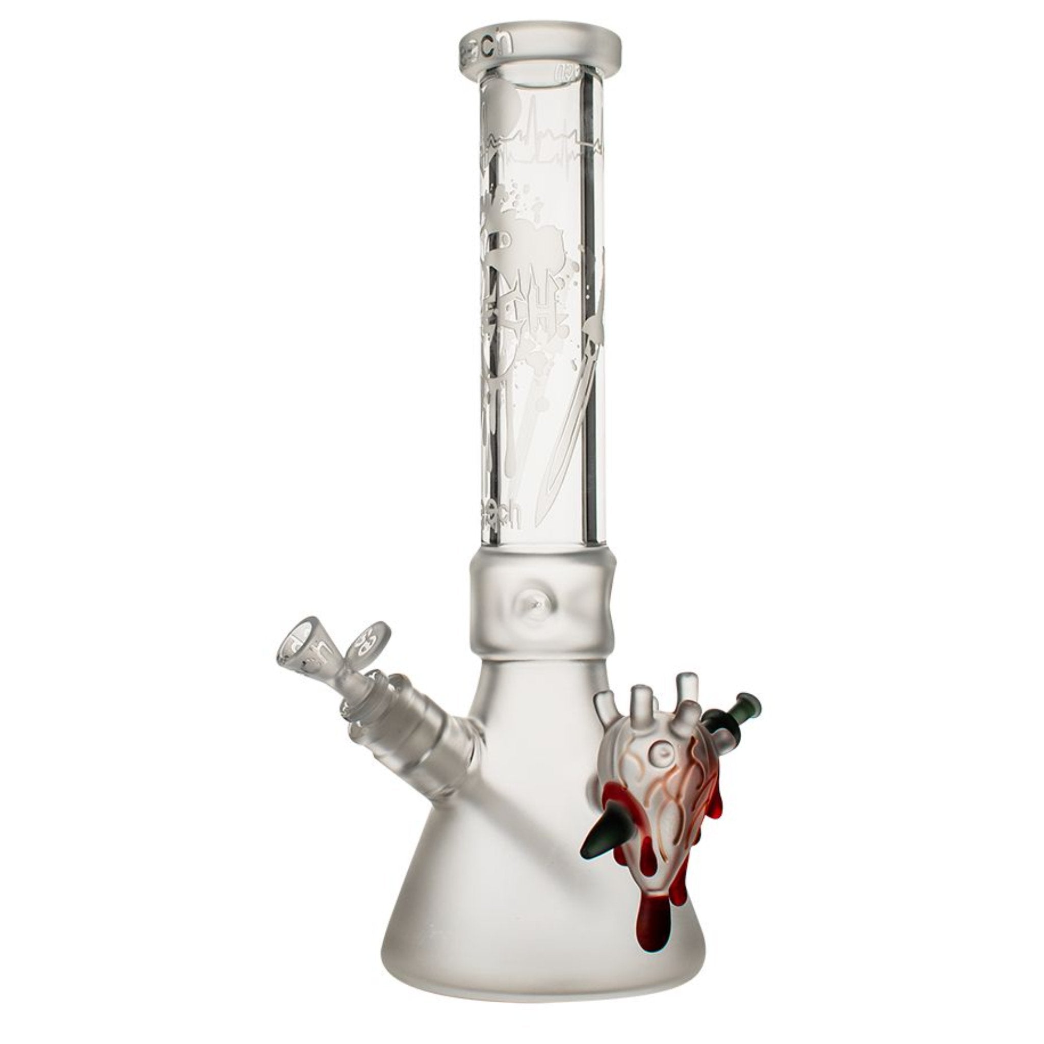 15" Cheech Your Heart Sandblasted Beaker (CHE-216) - SmokeTime