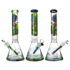 16” CHEECH 12MM ALIEN DECAL BEAKER (CA-057) - SmokeTime