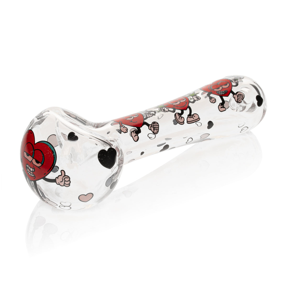 4.5" Smoking Hearts Spoon Hand Pipe