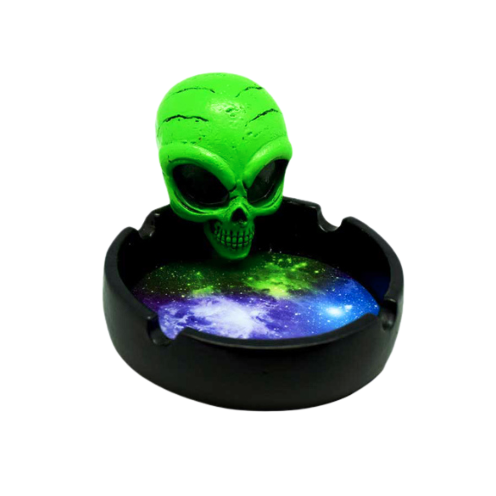 Fantasy Gifts Alien Head on a Galaxy Ashtray