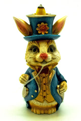 Alice In Wonderland Rabbit Backflow Cone Incense Burner - 6.25"