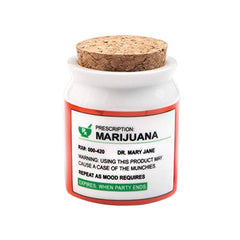 Marijuana Stash Jar Prescription Label Small