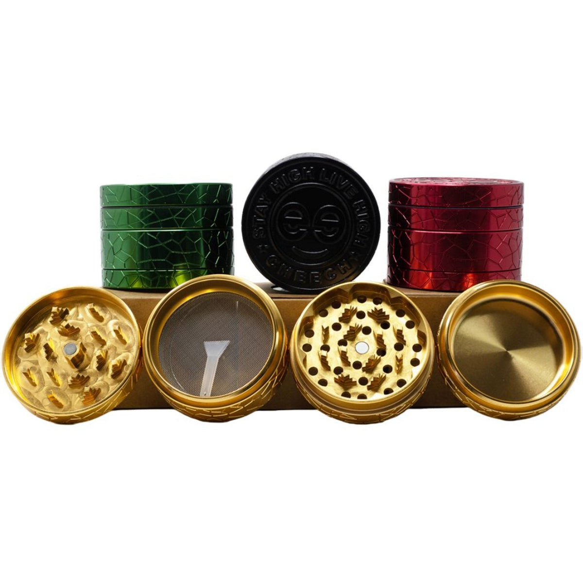 4 Piece CHEECH RETRO LOGO Grinder (GR11) - SmokeTime