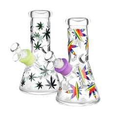 420 Celebration Beaker Glass Water Pipe - 8" / 14mm F