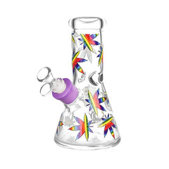 420 Celebration Beaker Glass Water Pipe - 8" / 14mm F