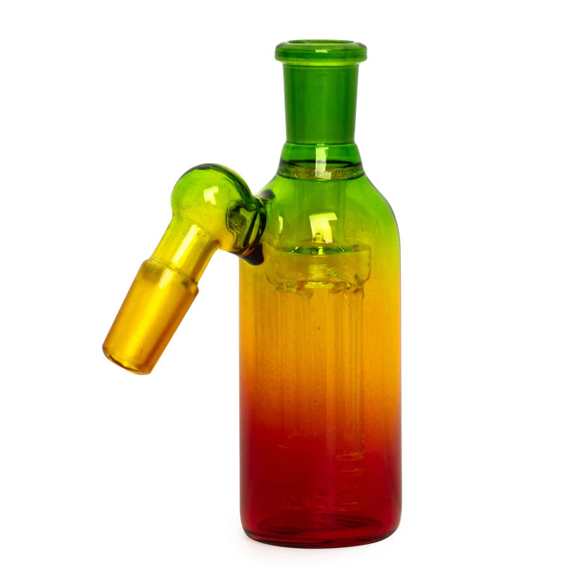 14mm 45 Degree Day Glow Ash Catcher W/4-Arm Tree Perc