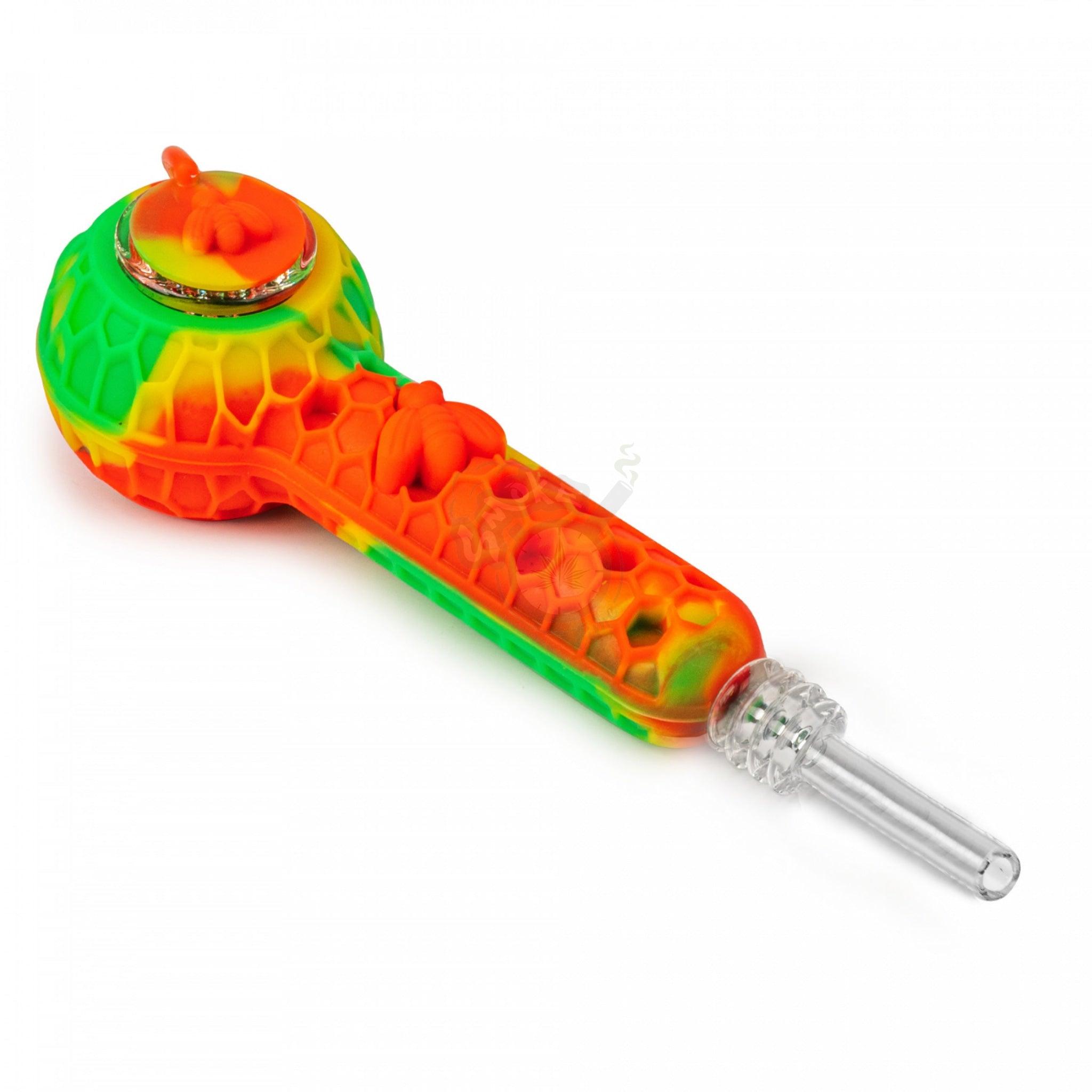 4.5" Silicone Hand Pipe & Nectar Collector - SmokeTime