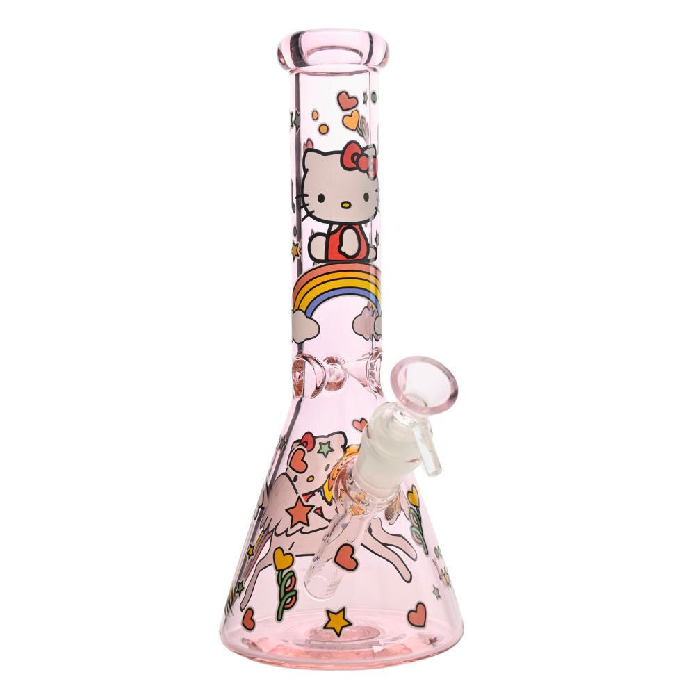 10" 5mm Blossom Kitty Glass Bong