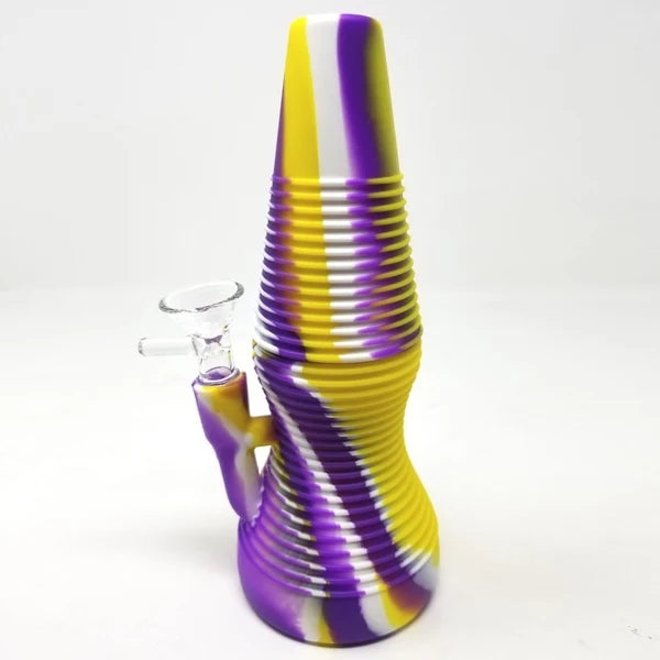 8" Silicone Beaker Water Pipe - Unbreakable Travel Bong