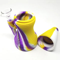 8" Silicone Beaker Water Pipe - Unbreakable Travel Bong