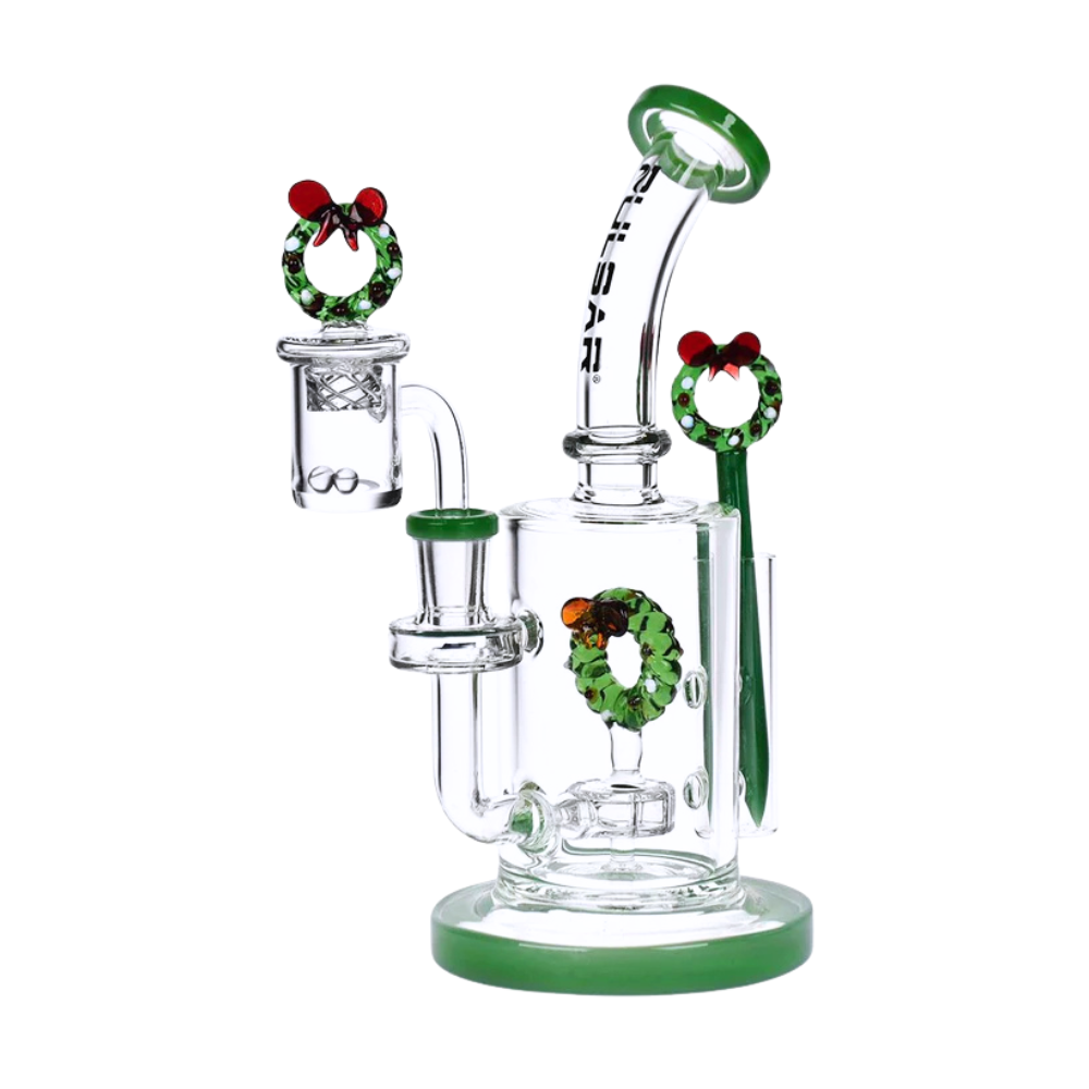 8.25" Pulsar Holidaze Series Glass Dab Rig Set