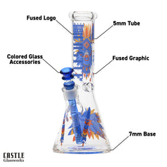 12" Aztec Beaker Bong - 5mm Thick Glass