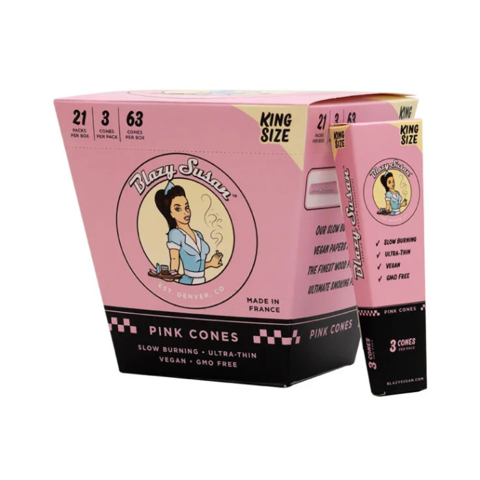 Blazy Susan Pink Pre-Rolled Cones - Packs of 3 & 6