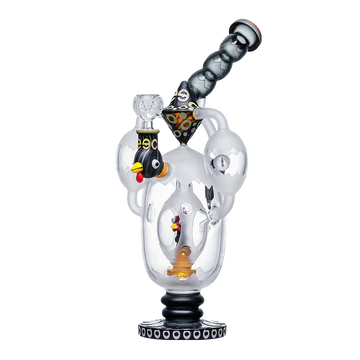 Cheech Glass 14.5" Rooster in a Bubble Recycler