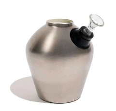 Chill Ceramic Lined Metal Beaker w/ Glass Bowl - Silver Stainless Steel