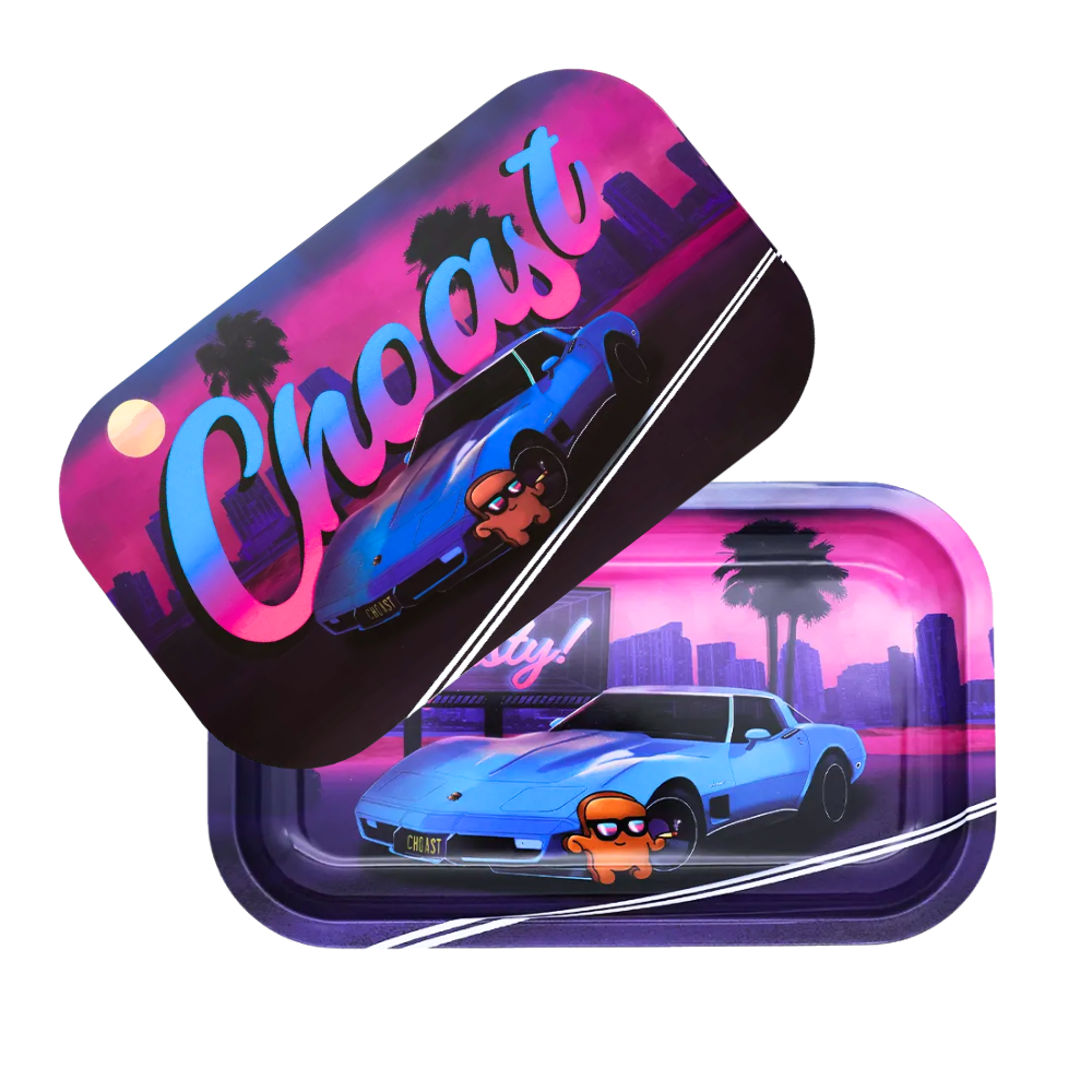 Choast 'Miami Vice' Rolling Tray W/ Lid - Medium