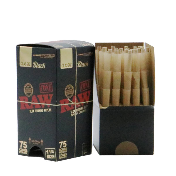 RAW Pre-Rolled Cones 1 1/4 Size (Different Quantity)
