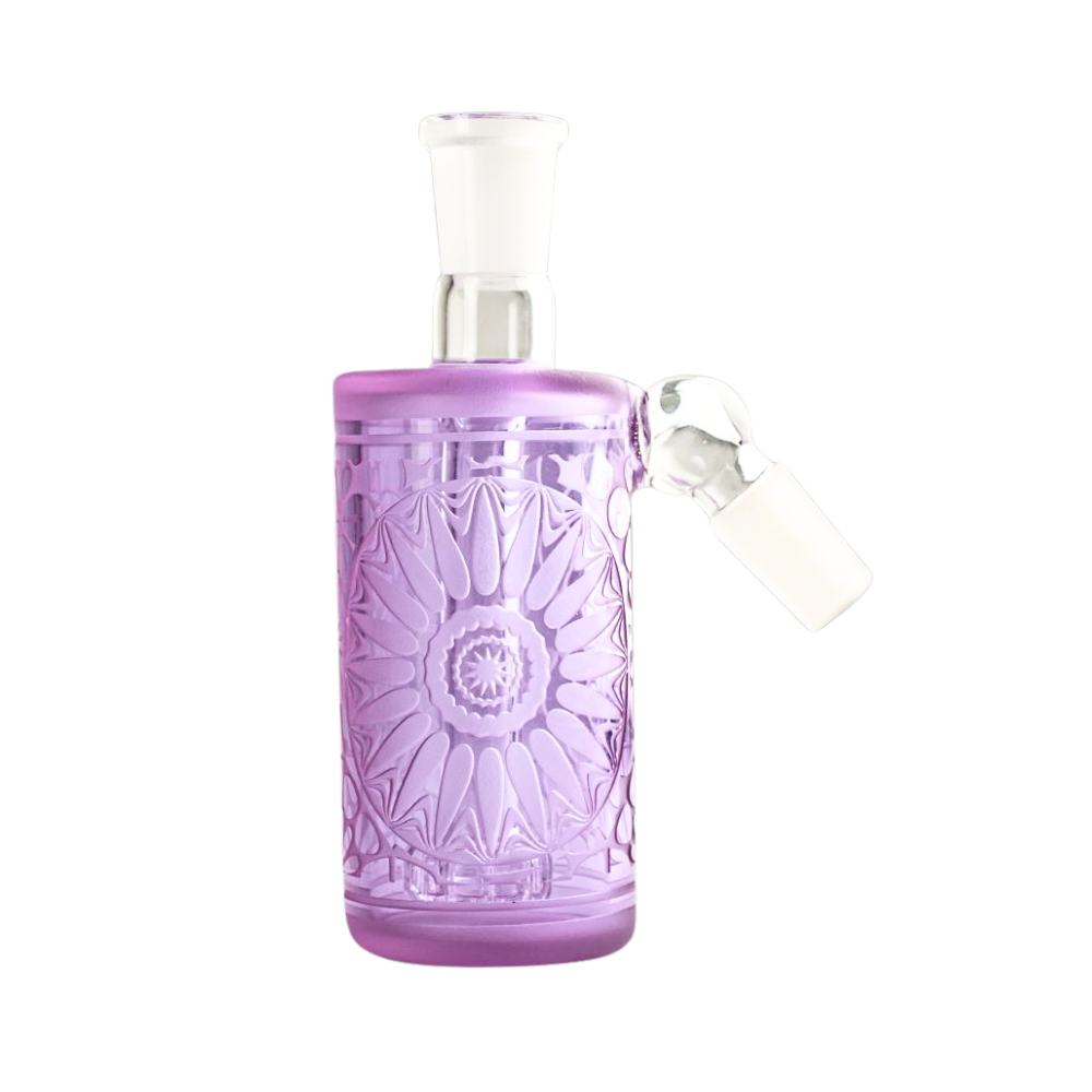 Cheech Glass AshCatcher Etched  Purple (CHB-9-1)
