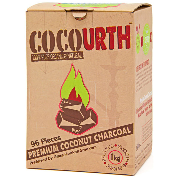 CocoUrth Organic Coconut Charcoal (96 Pieces – Flats)