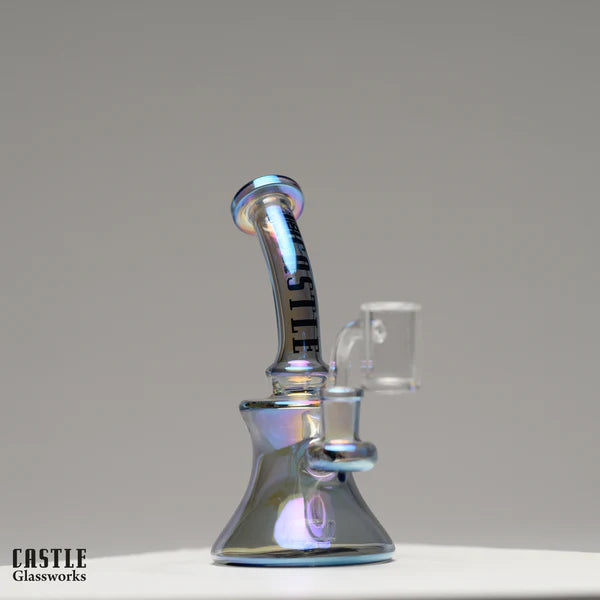 Castle Glassworks 7" 7mm Mini Electroplated Dab Rig (CR-004)