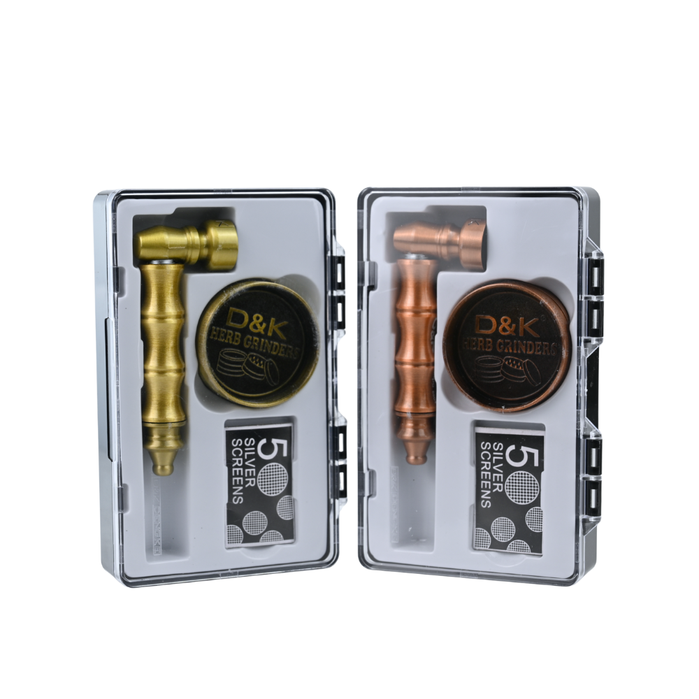 D&K Gold Metal Pipe Set w/ Screens and Grinder
