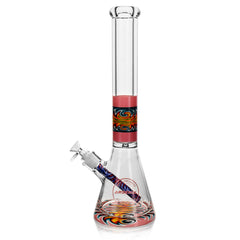 16.5" 7mm Arsenal Psychedelic Blaze Glass Bong